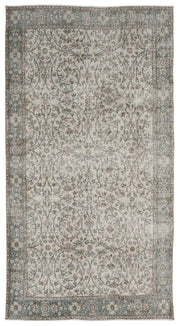 Atina 8998 Beige Vintage Wool Handmade Area Rug 5'6" x 9'10"