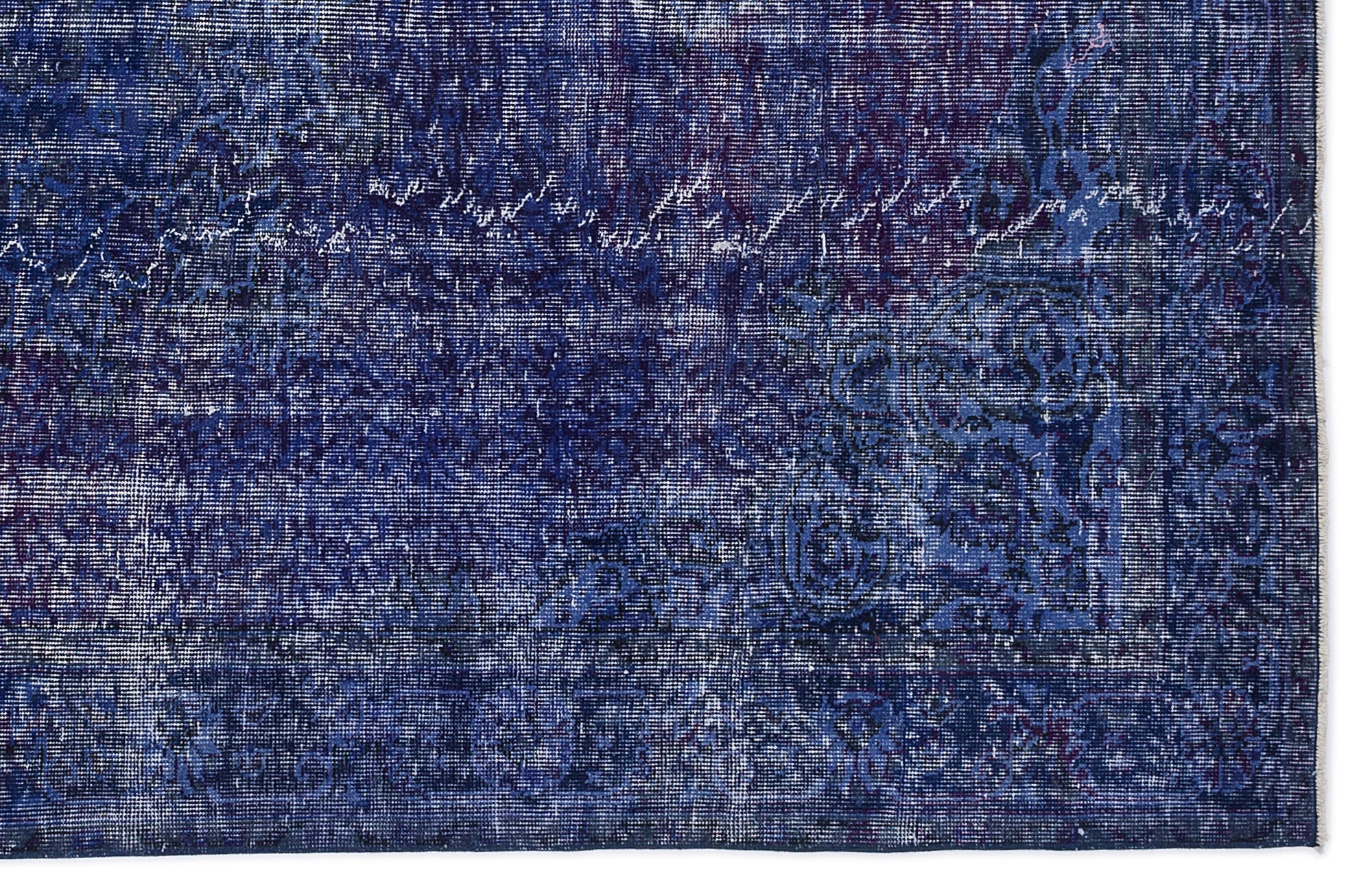 Atina Blue Vintage Wool Handmade Area Rug 6'4" x 9'10"