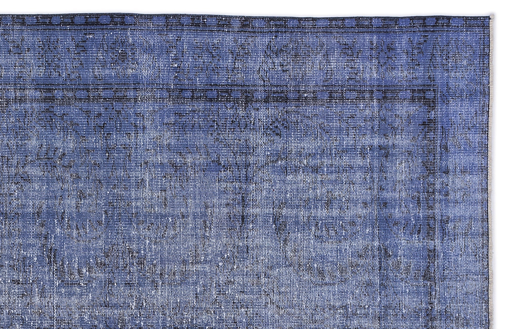Atina Blue Vintage Wool Handmade Area Rug 5'8" x 9'5"