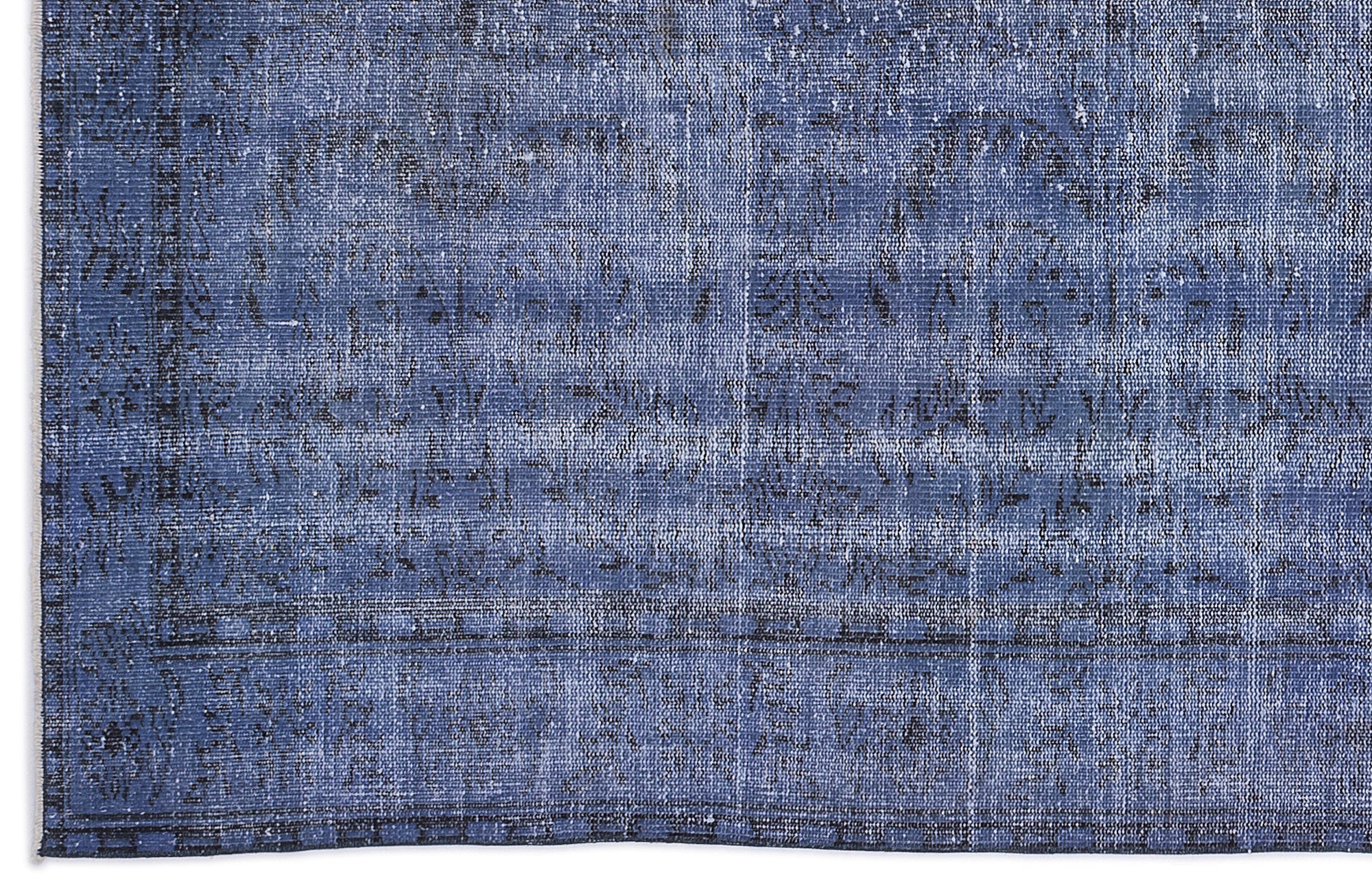 Atina Blue Vintage Wool Handmade Area Rug 5'8" x 9'5"