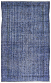 Atina Blue Vintage Wool Handmade Area Rug 5'8" x 9'5"