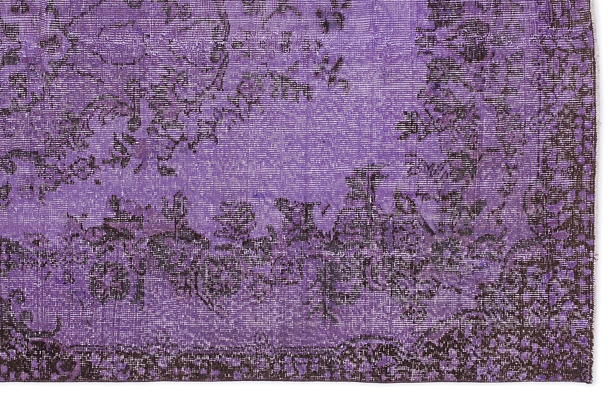 Atina Purple Vintage Wool Handmade Area Rug 5'3" x 9'1"
