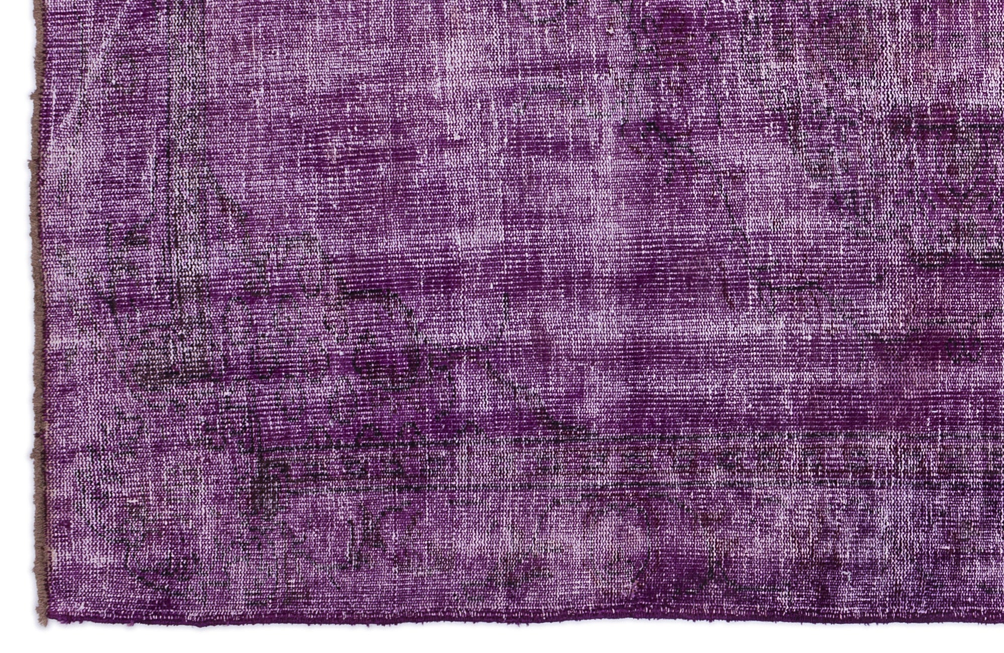 Atina Purple Vintage Wool Handmade Area Rug 5'2" x 8'2"