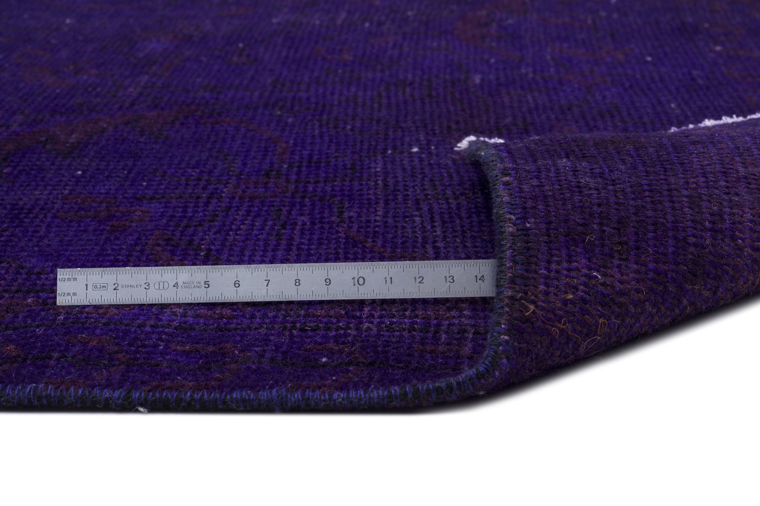 Atina Purple Vintage Wool Handmade Area Rug 5'5" x 9'1"