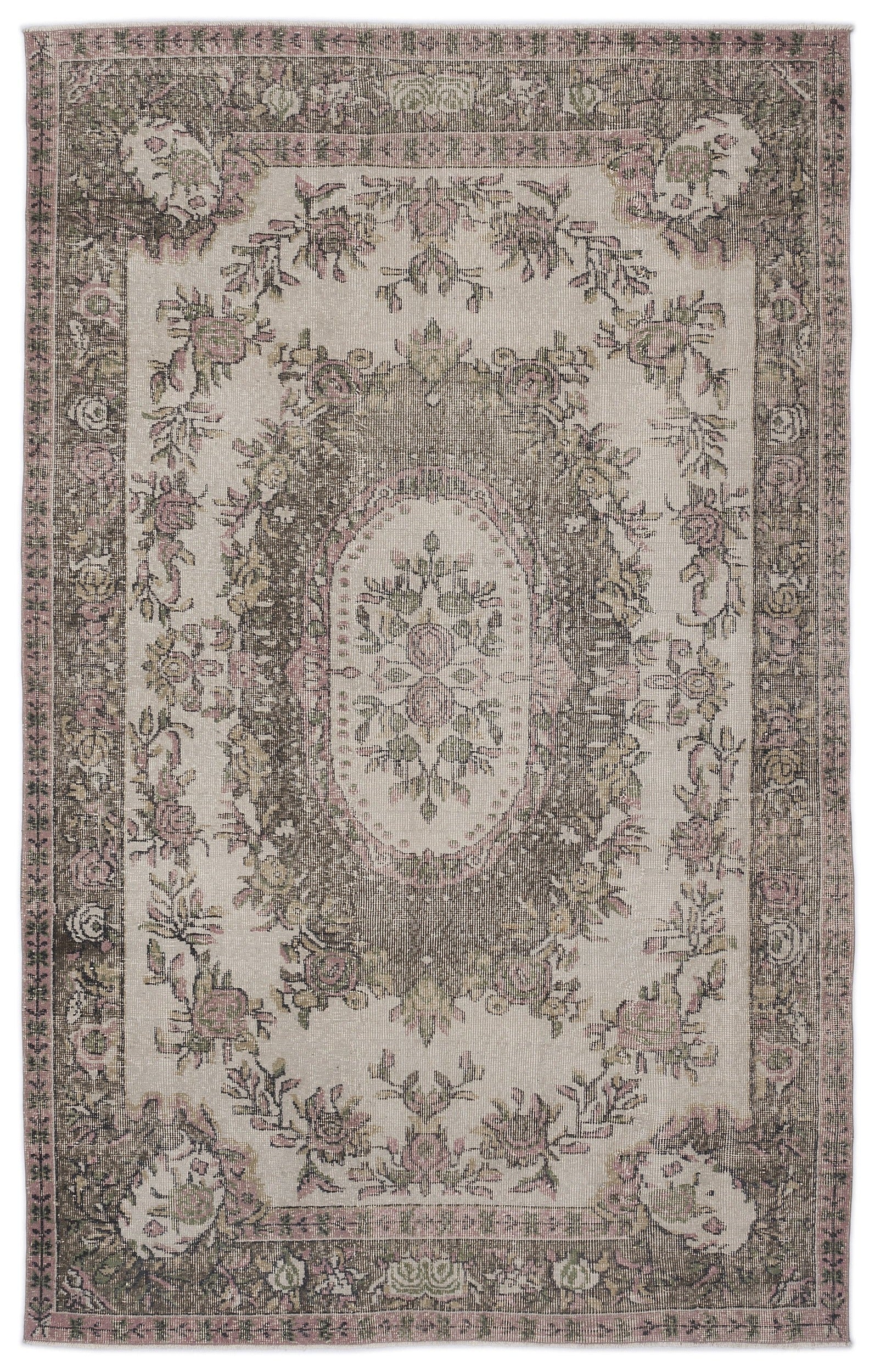 Atina Brown Vintage Wool Handmade Area Rug 4'8" x 11'10"