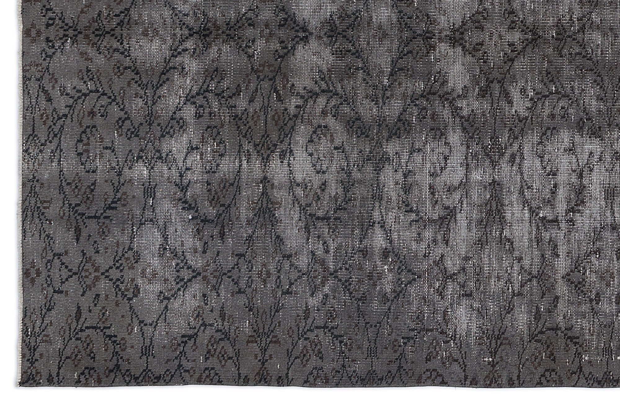 Atina Grey Vintage Wool Handmade Area Rug 5'4" x 9'1"