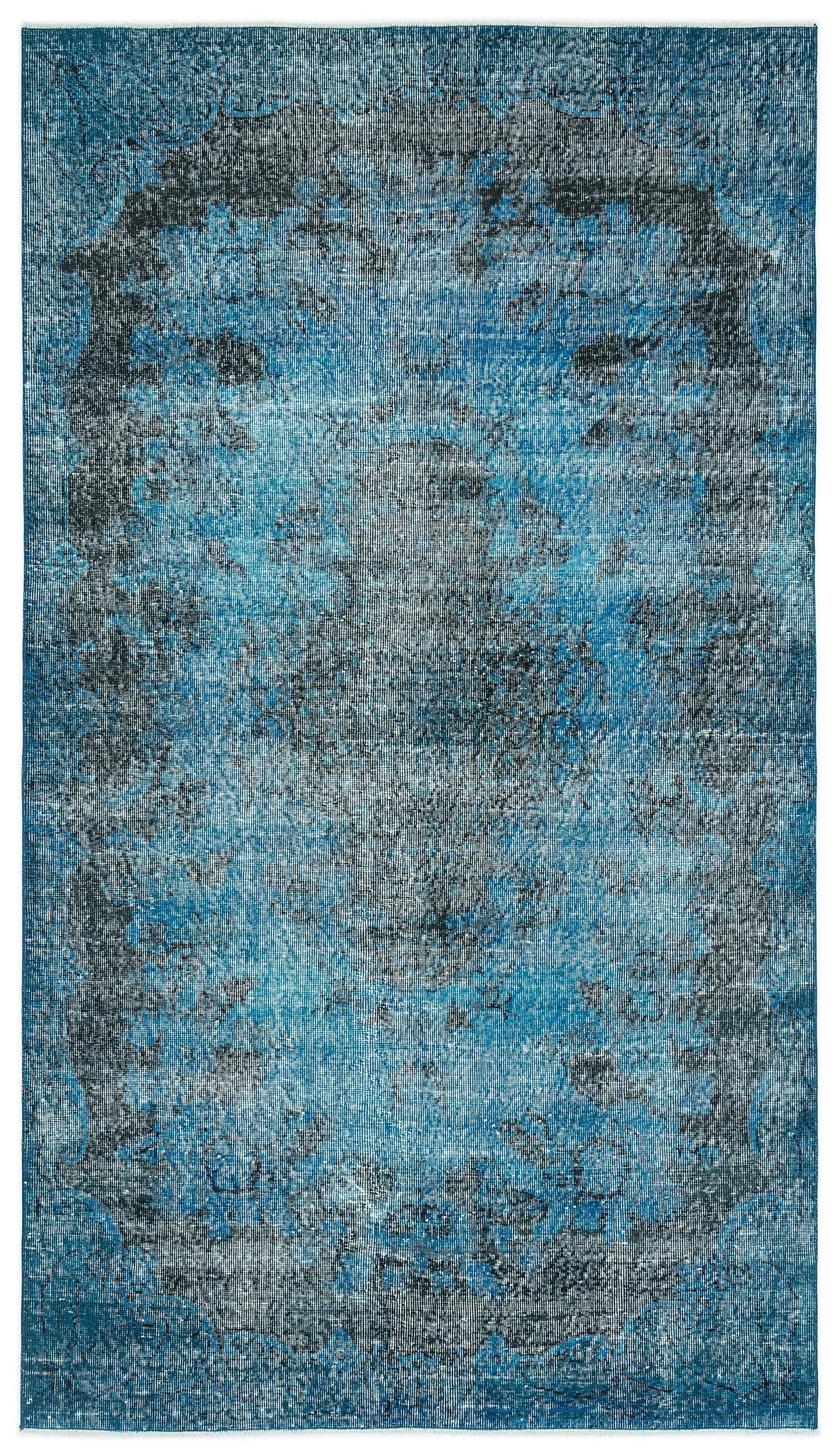 Atina Turquoise Vintage Wool Handmade Area Rug 5'1" x 8'11"
