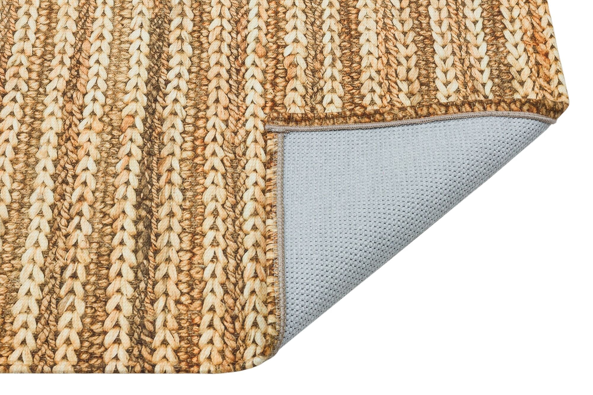 Modern Digital Print Rug – Columbus Gold Area Rug With Fringed Cotton Base