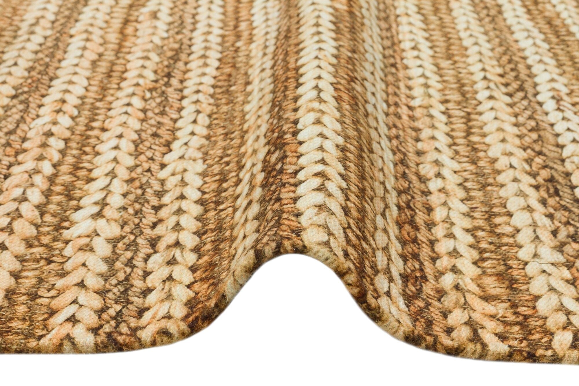 Modern Digital Print Rug – Columbus Gold Area Rug With Fringed Cotton Base