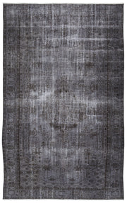 Atina Grey Vintage Wool Handmade Area Rug 5'7" x 9'2"