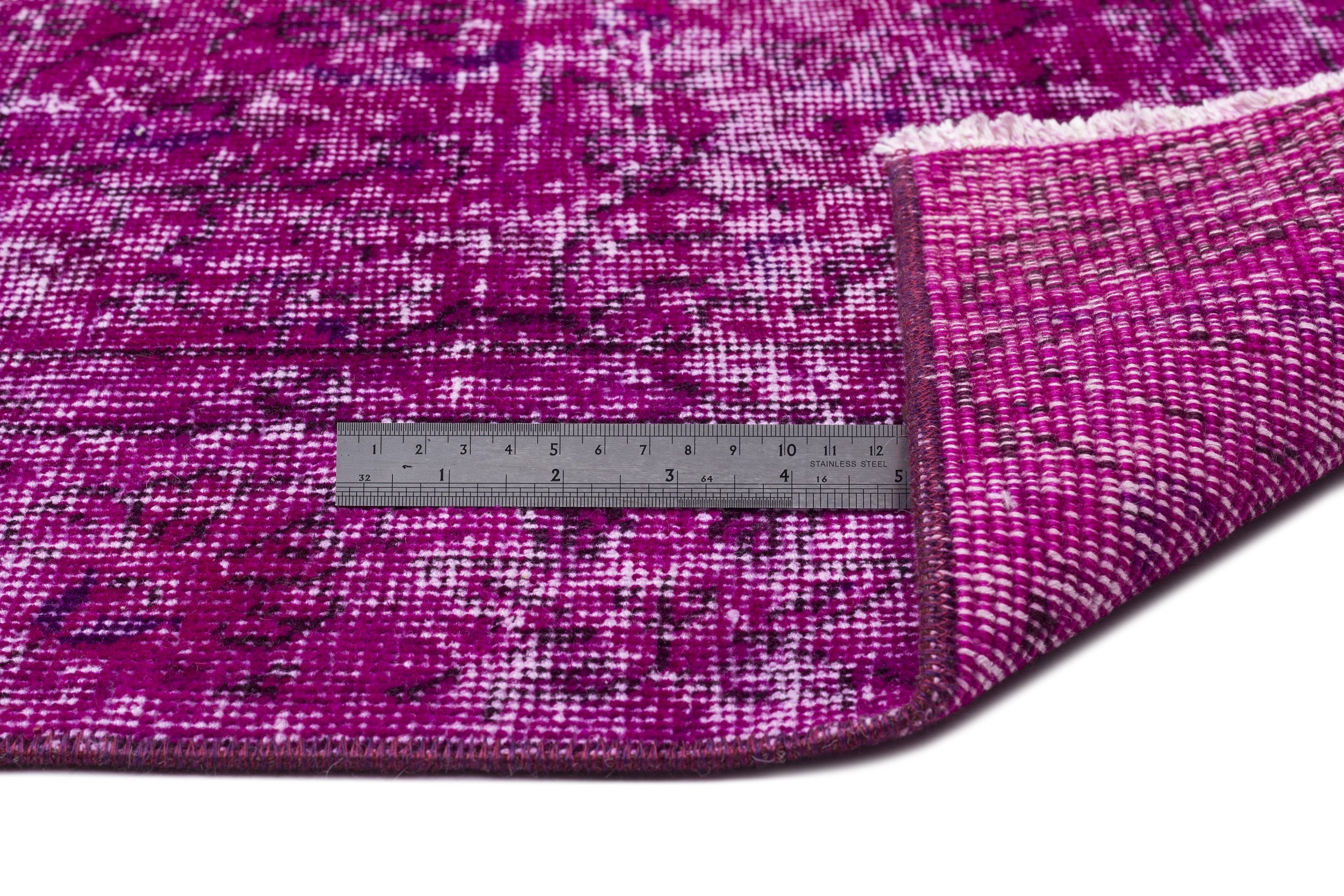 Atina Pink Vintage Wool Handmade Area Rug 5'3" x 9'3"