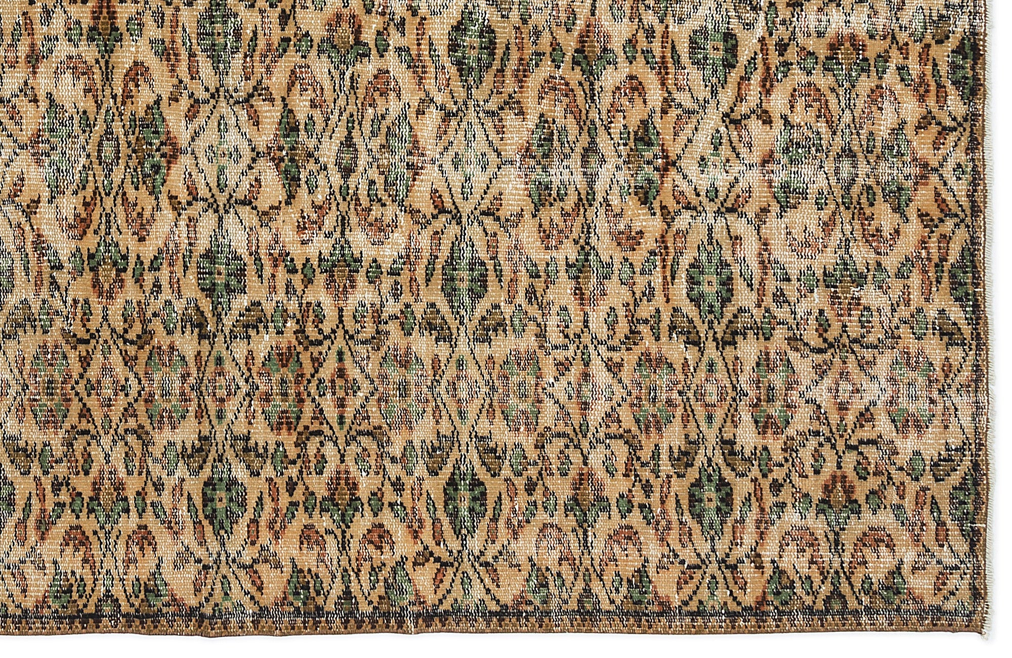 Atina Cream Vintage Wool Handmade Area Rug 4'5" x 7'5"
