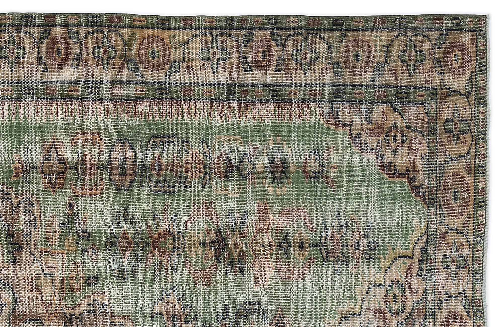 Atina 9477 Beige Vintage Wool Handmade Area Rug 5'9" x 9'9"