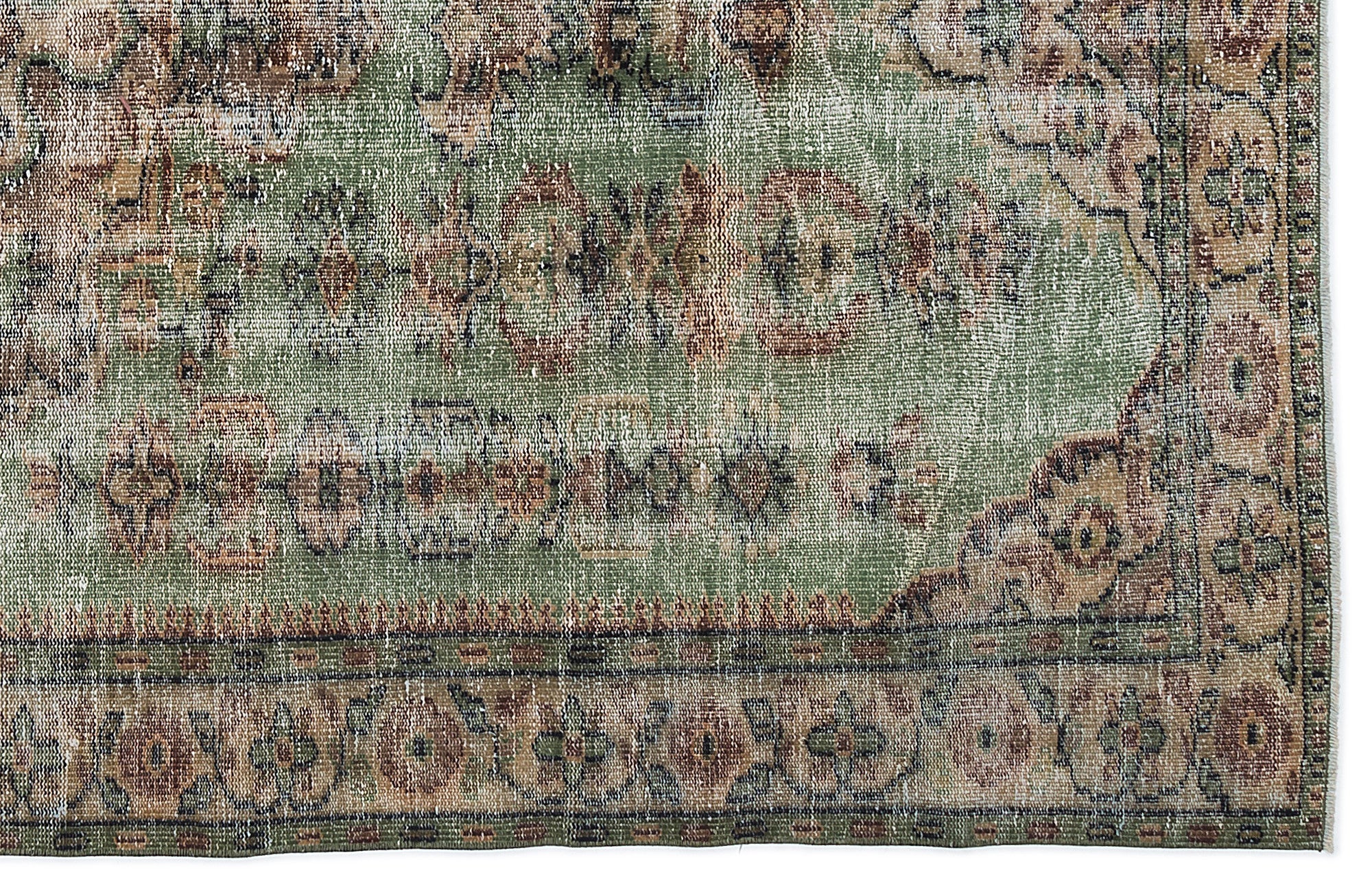 Atina 9477 Beige Vintage Wool Handmade Area Rug 5'9" x 9'9"