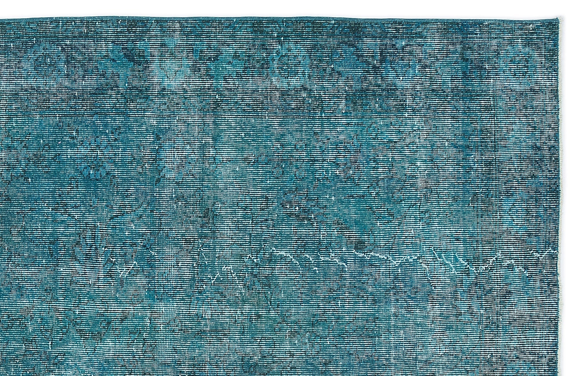 Atina Turquoise Vintage Wool Handmade Area Rug 5'11" x 9'8"