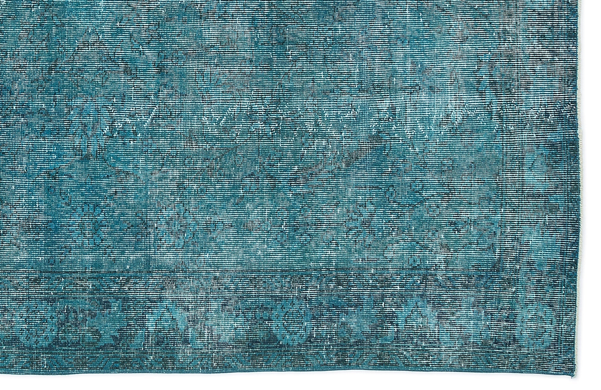 Atina Turquoise Vintage Wool Handmade Area Rug 5'11" x 9'8"