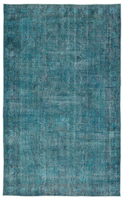 Atina Turquoise Vintage Wool Handmade Area Rug 5'11" x 9'8"