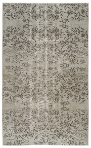 Atina Beige Vintage Wool Handmade Area Rug 5'2" x 8'9"