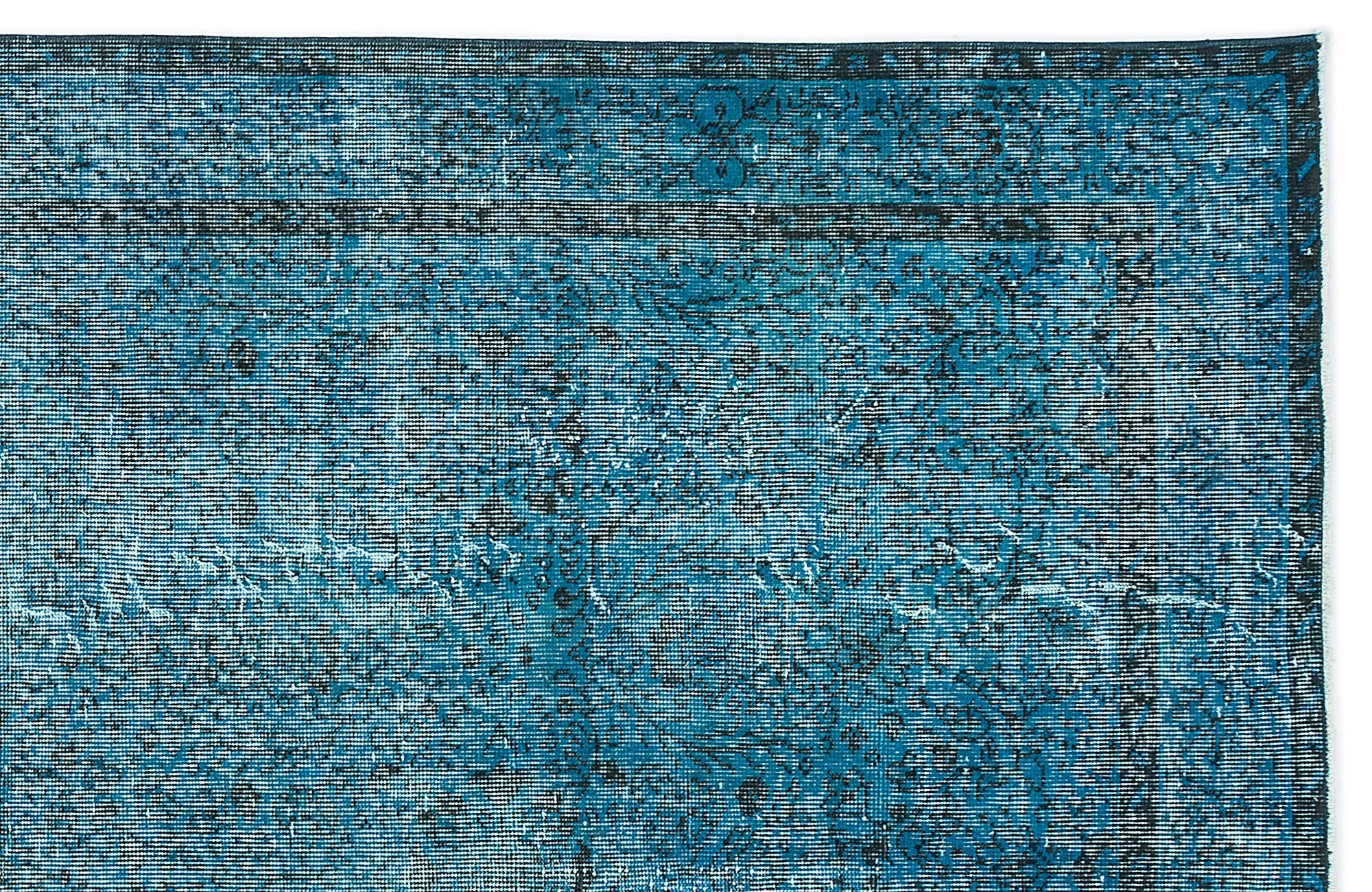 Atina Turquoise Vintage Wool Handmade Area Rug 5'7" x 9'8"