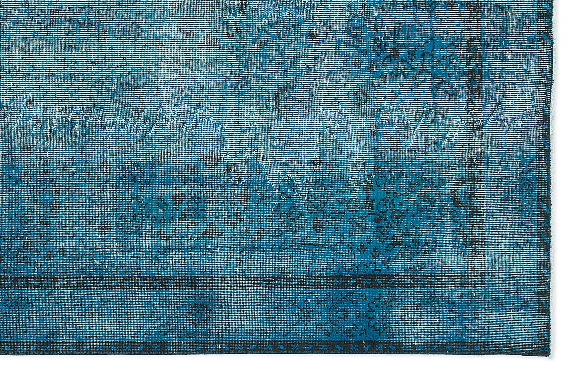 Atina Turquoise Vintage Wool Handmade Area Rug 5'7" x 9'8"