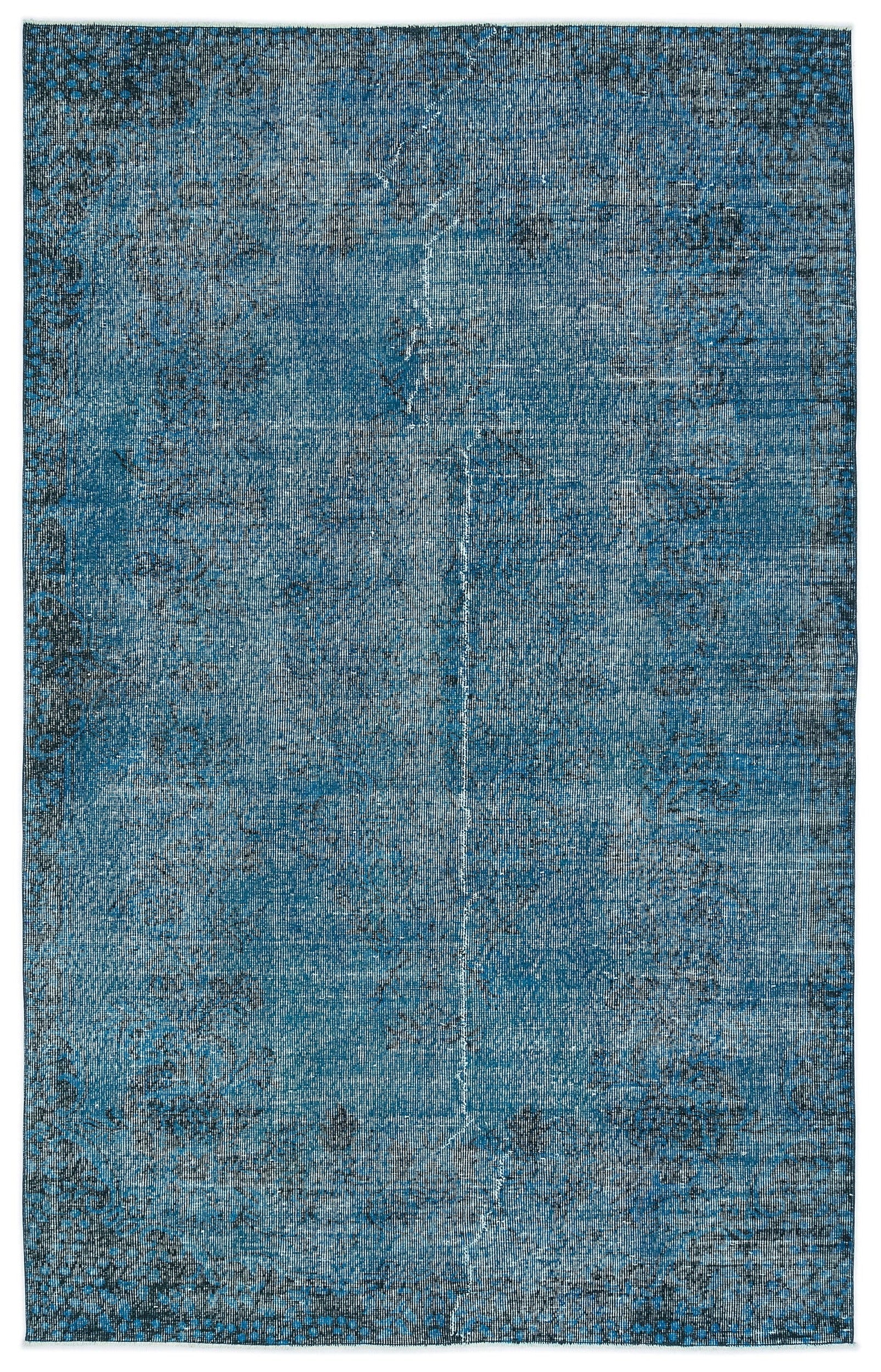 Atina 9593 Turquoise Vintage Wool Handmade Area Rug 5'10" x 9'3"