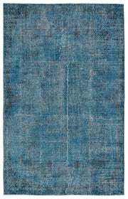 Atina 9593 Turquoise Vintage Wool Handmade Area Rug 5'10" x 9'3"