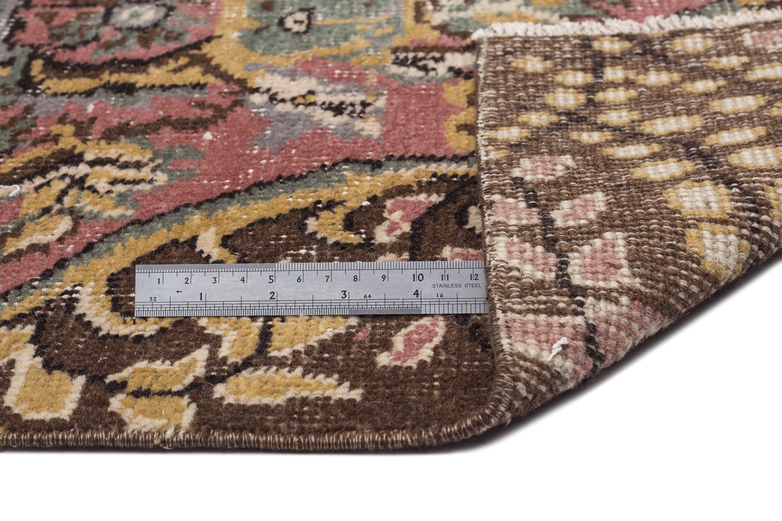 Atina 9625 Beige Vintage Wool Handmade Area Rug 5'9" x 8'8"