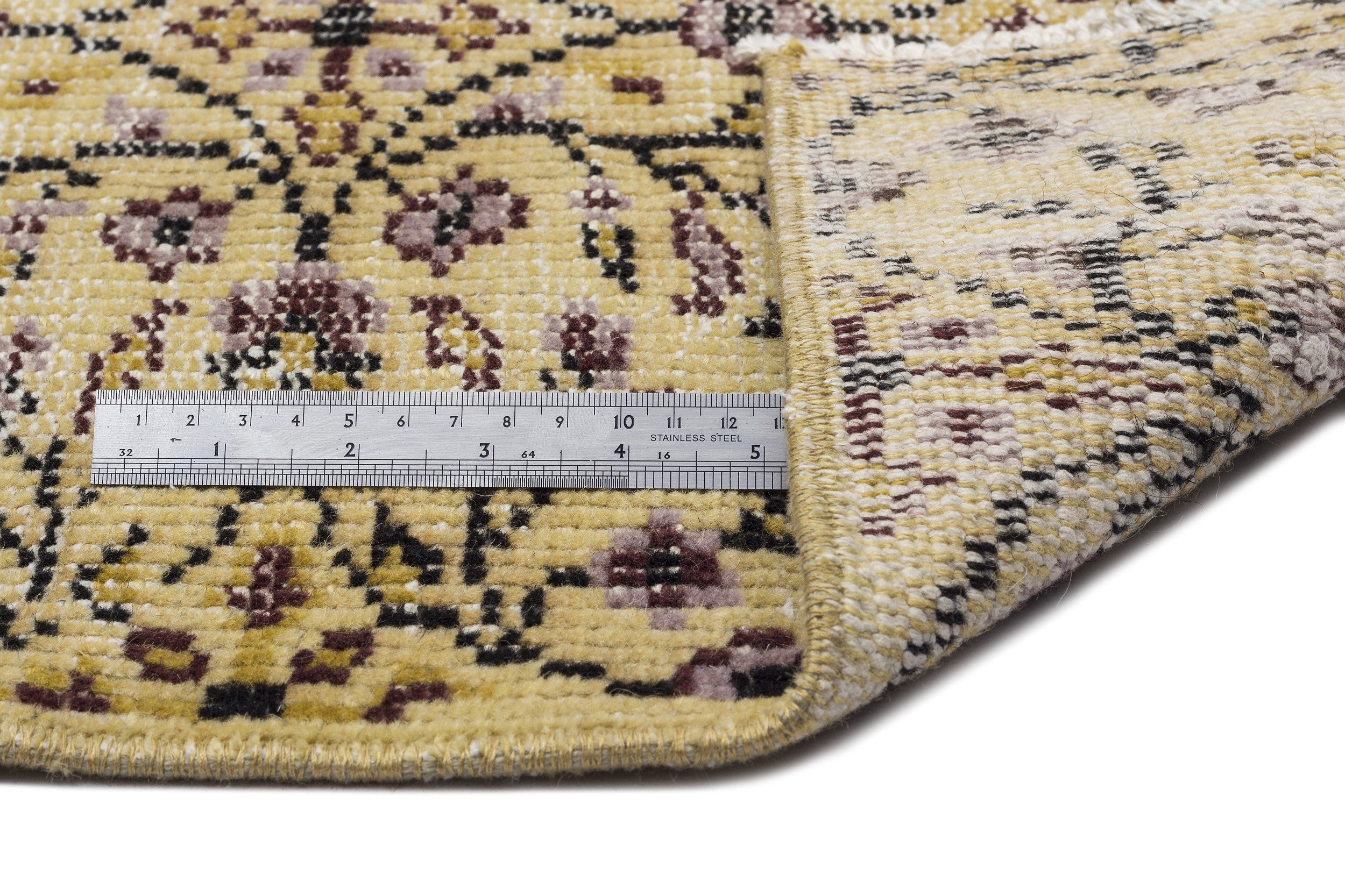 Atina 9673 Beige Vintage Wool Handmade Area Rug 6'1" x 8'9"