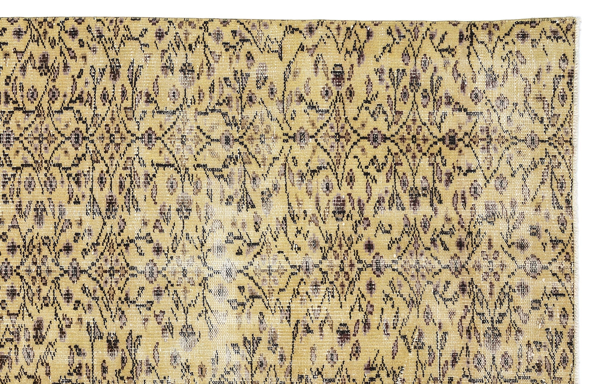 Atina 9673 Beige Vintage Wool Handmade Area Rug 6'1" x 8'9"