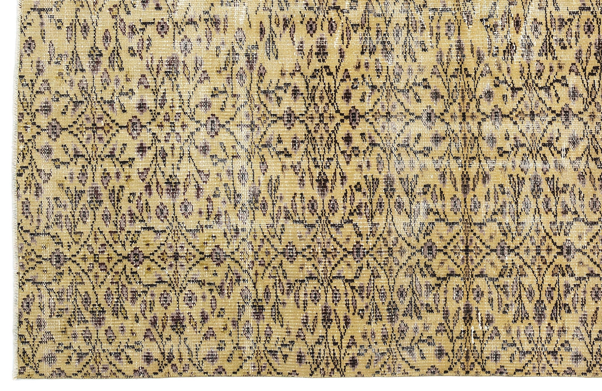 Atina 9673 Beige Vintage Wool Handmade Area Rug 6'1" x 8'9"
