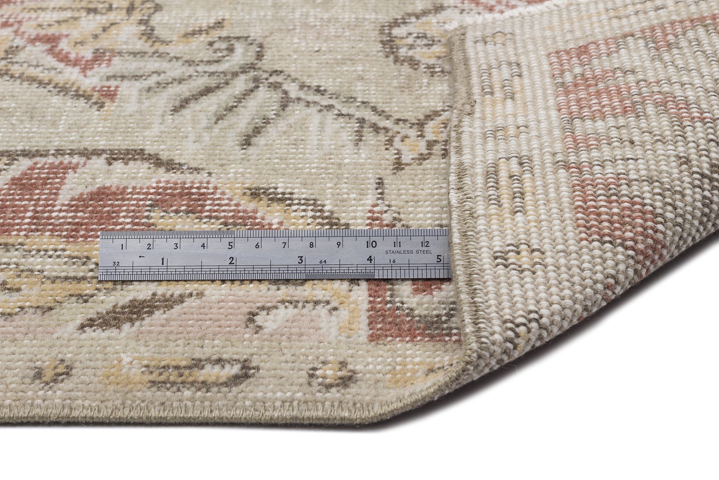 Atina 9676 Beige Vintage Wool Handmade Area Rug 5'10" x 9'5"