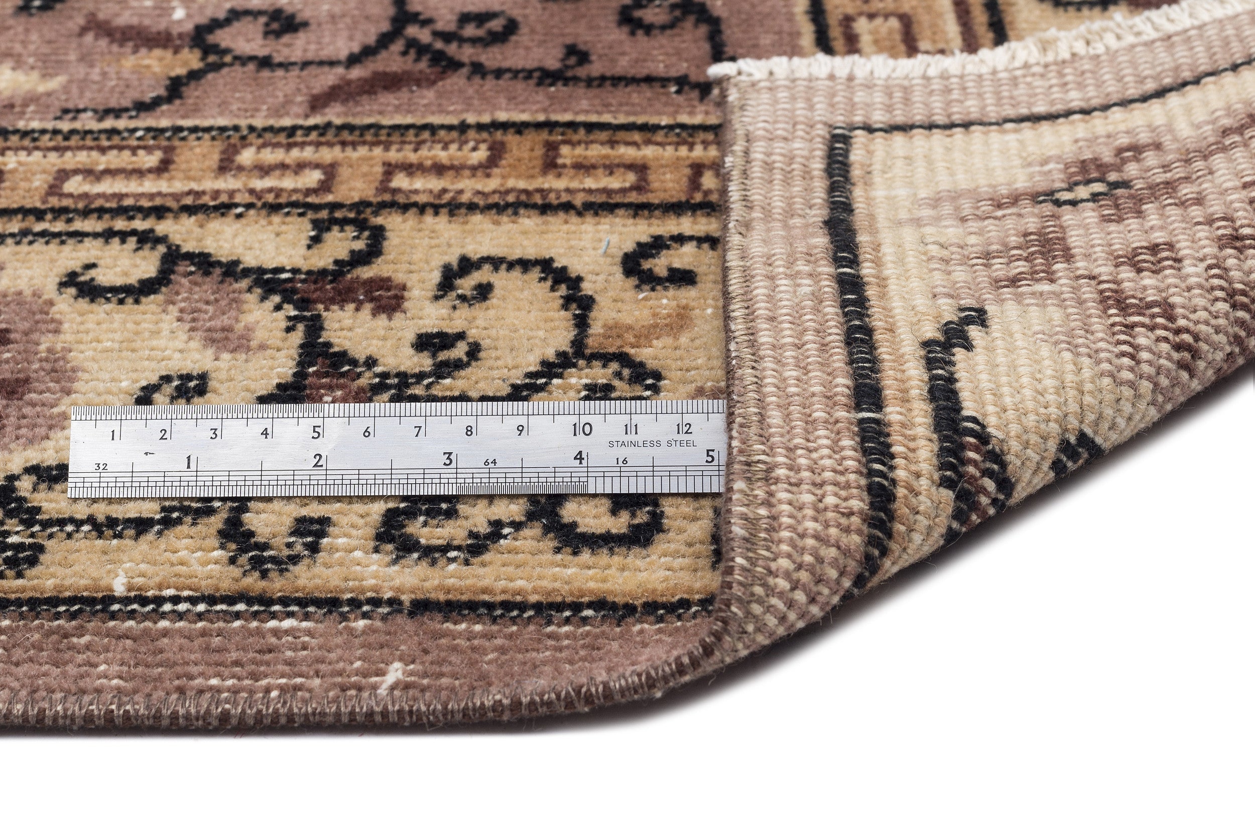 Atina 9678 Beige Vintage Wool Handmade Area Rug 5'3" x 8'6"