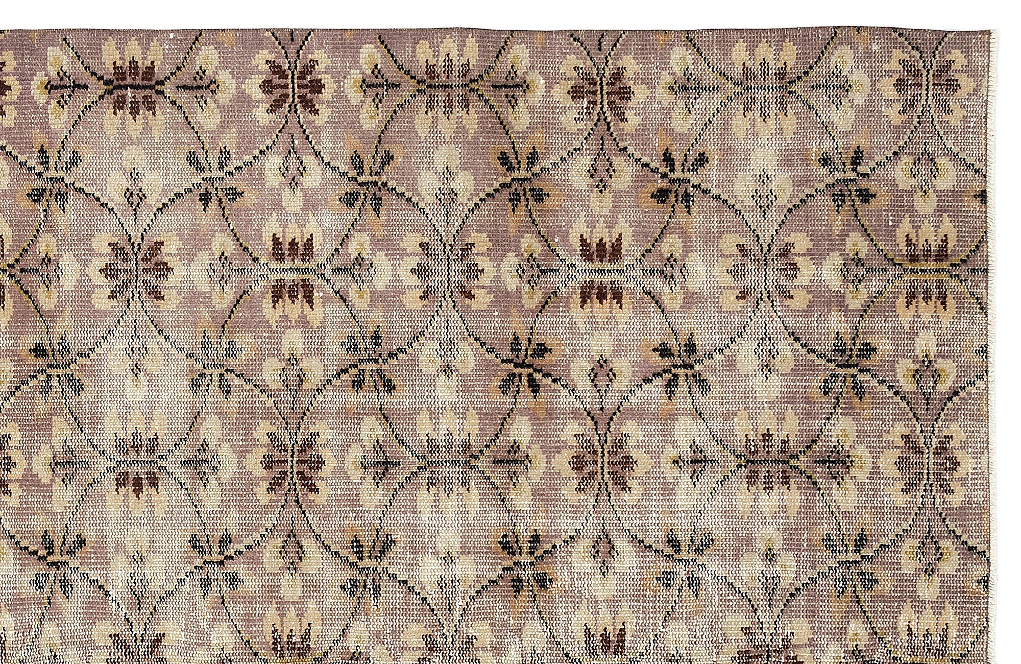 Atina 9679 Cream Vintage Wool Handmade Area Rug 5'11" x 9'7"