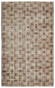 Atina 9679 Cream Vintage Wool Handmade Area Rug 5'11" x 9'7"