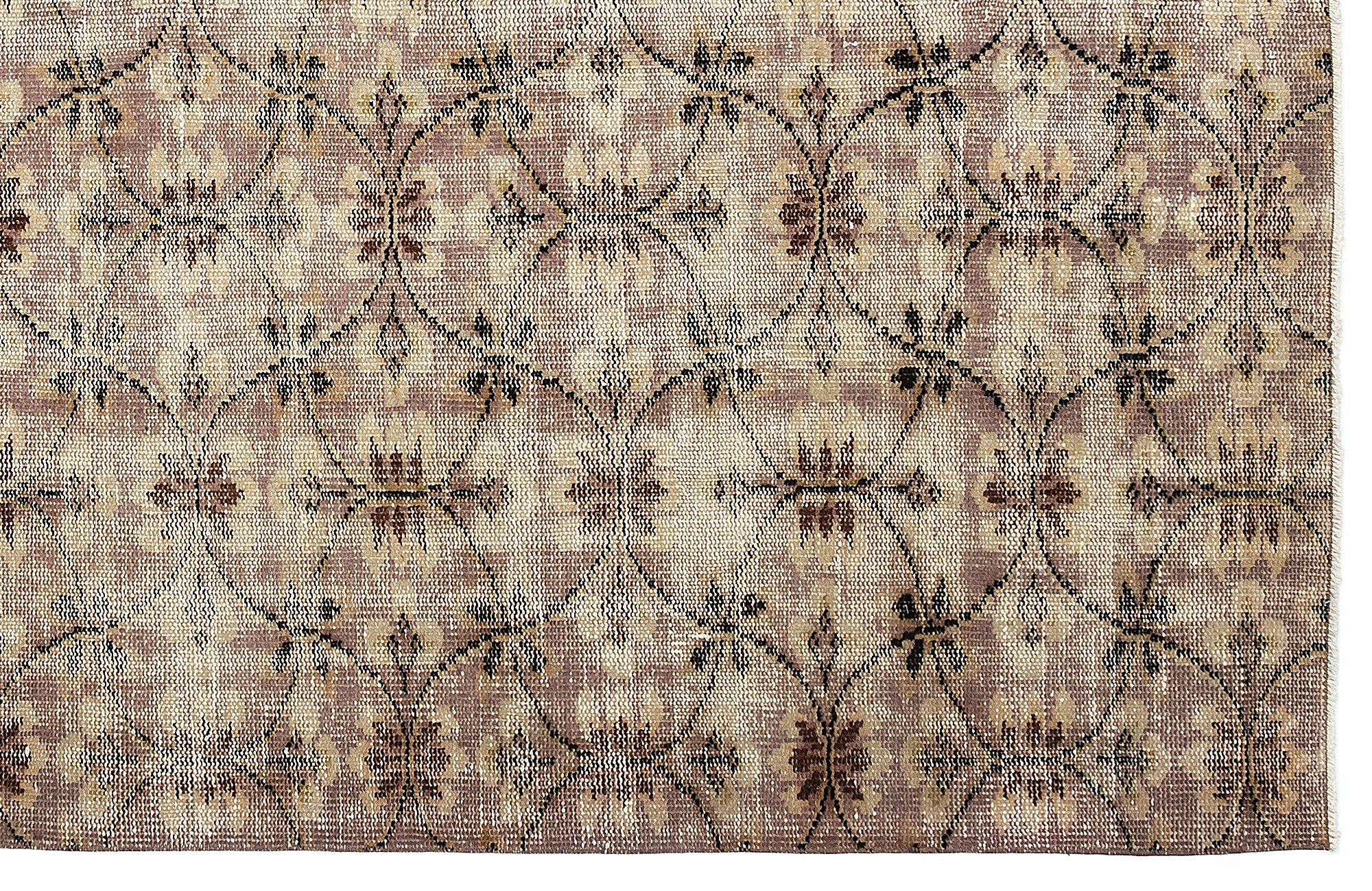 Atina 9679 Cream Vintage Wool Handmade Area Rug 5'11" x 9'7"