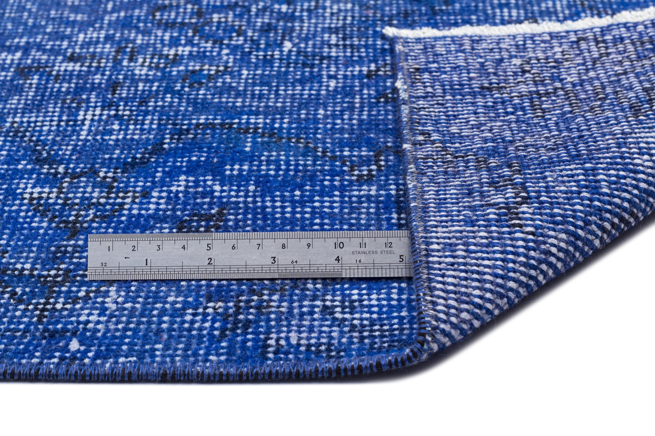 Atina Blue Vintage Wool Handmade Area Rug 5'9" x 10'0"