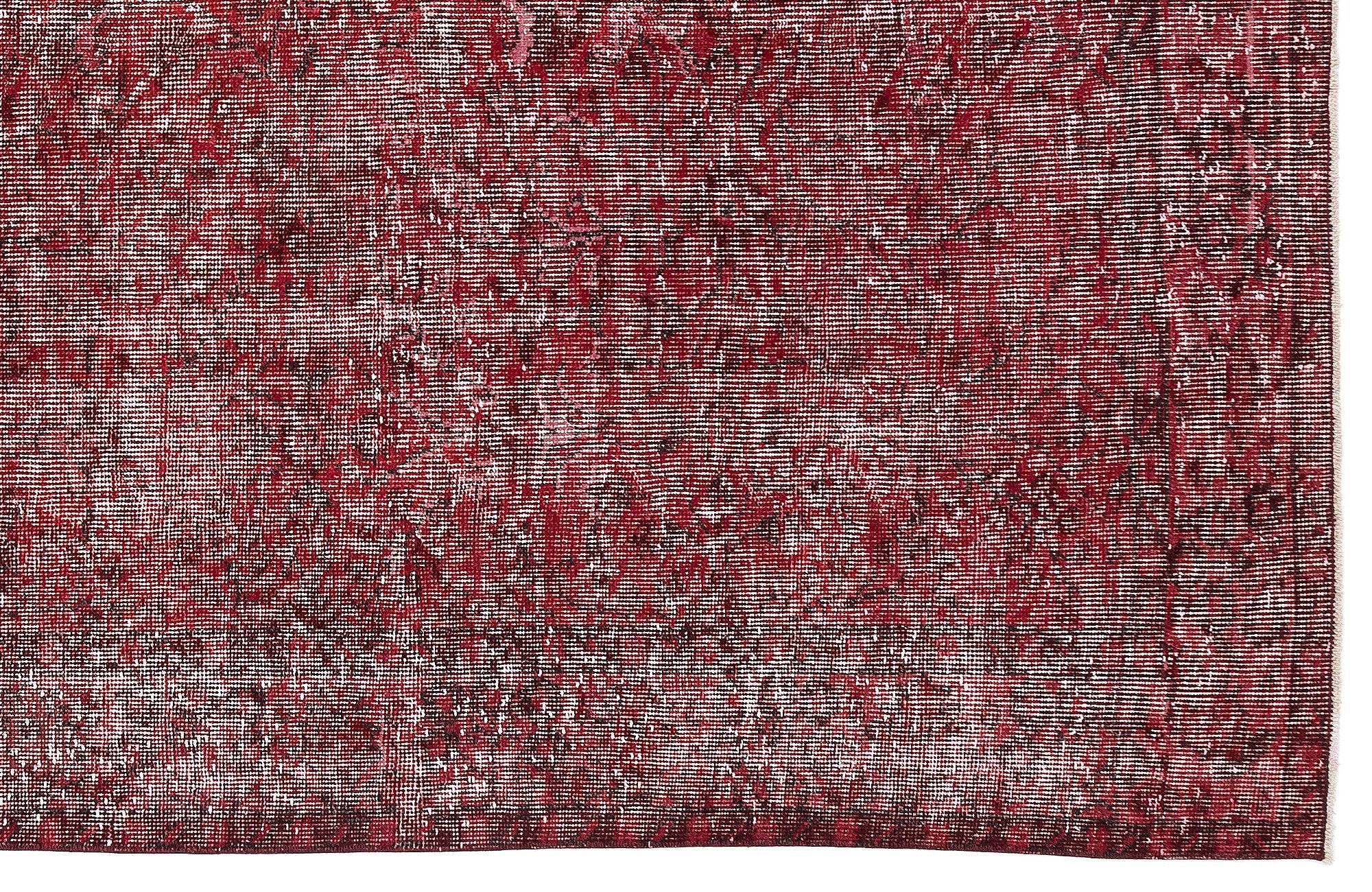 Atina Red Vintage Wool Handmade Area Rug 5'7" x 9'7"