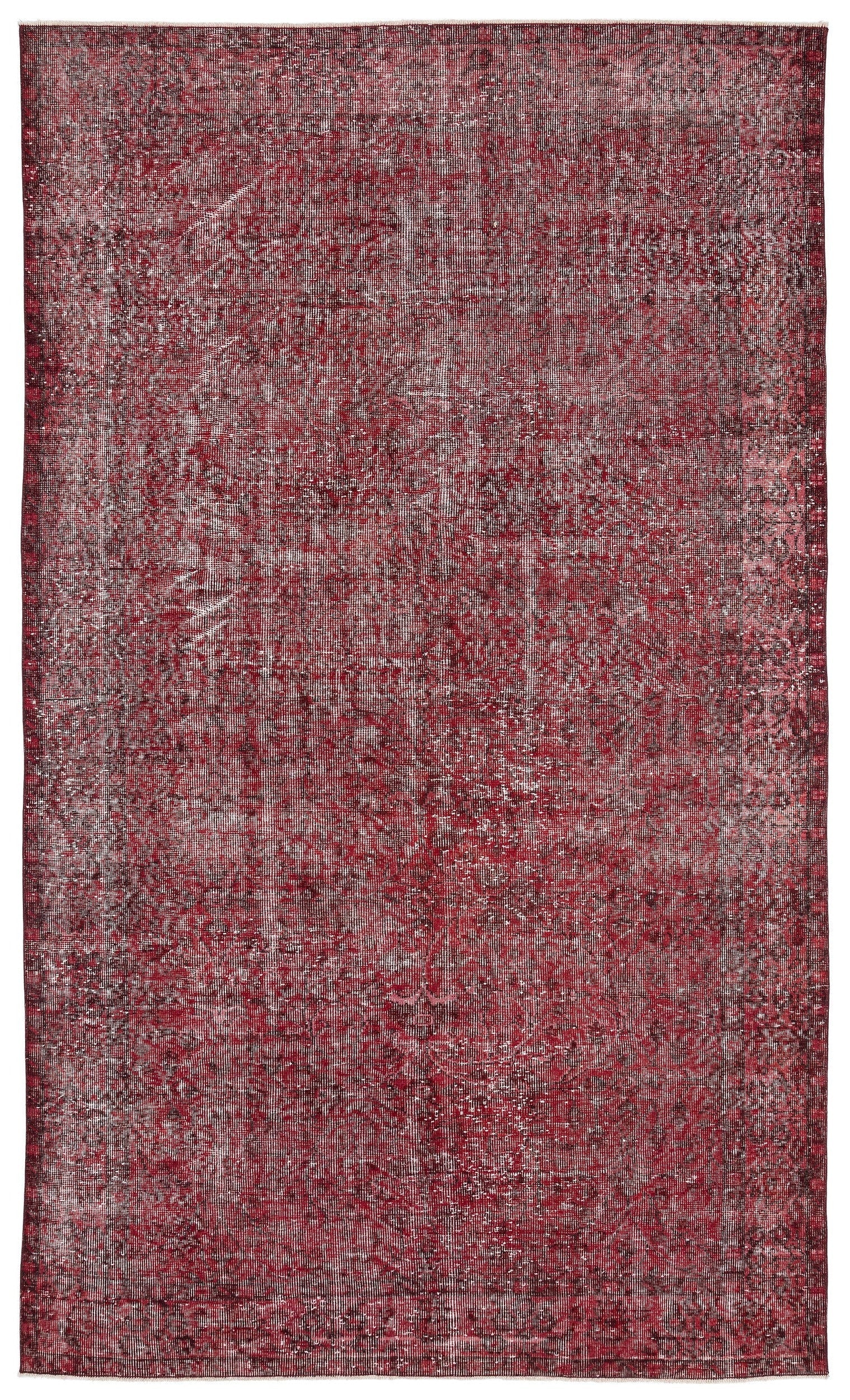 Atina Red Vintage Wool Handmade Area Rug 5'7" x 9'7"