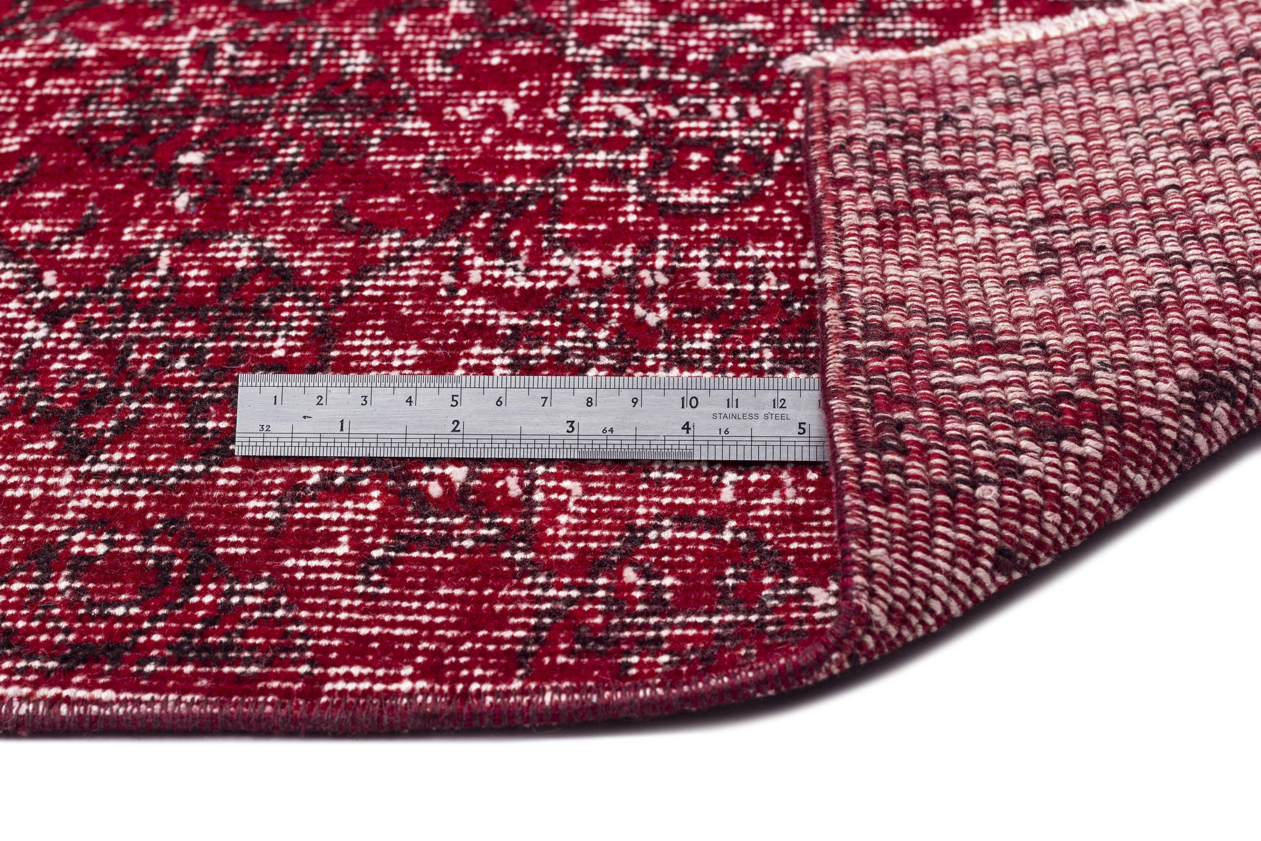 Atina Red Vintage Wool Handmade Area Rug 6'1" x 10'0"