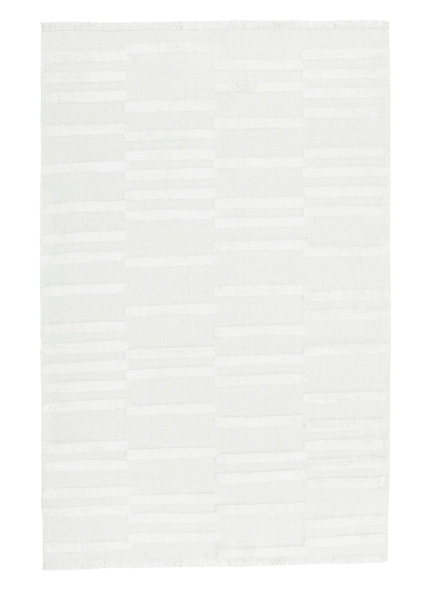 Modern Area Rug – Machine Made Cream Cotton Yarn Carpet for Living Room