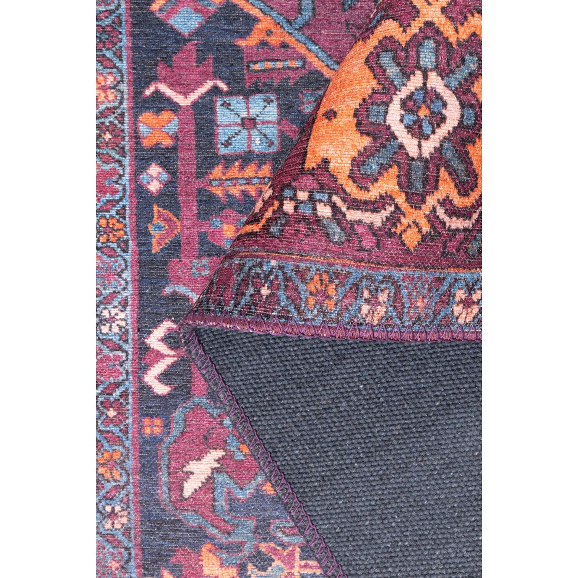 Digital Print Area Rug – Burgundy Cotton Micro Fiber Washable Non Slip Rug