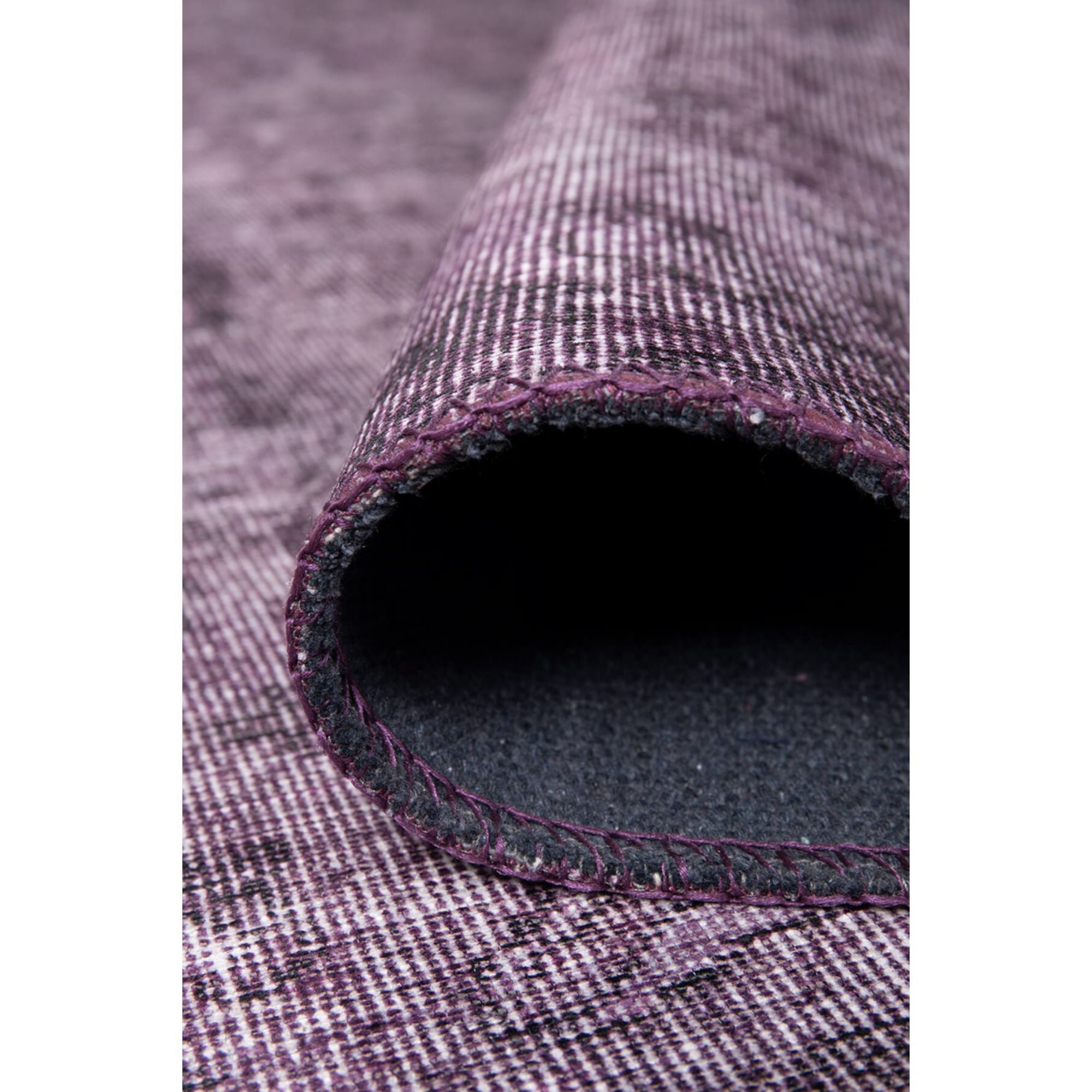 Vintage Cotton Area Rug – Washable Non Slip Purple Soft Microfiber Carpet