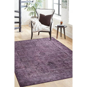 Vintage Cotton Area Rug – Washable Non Slip Purple Soft Microfiber Carpet