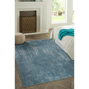 Vintage Cotton Area Rug - Washable Non Slip Turquoise Soft Microfiber Carpet