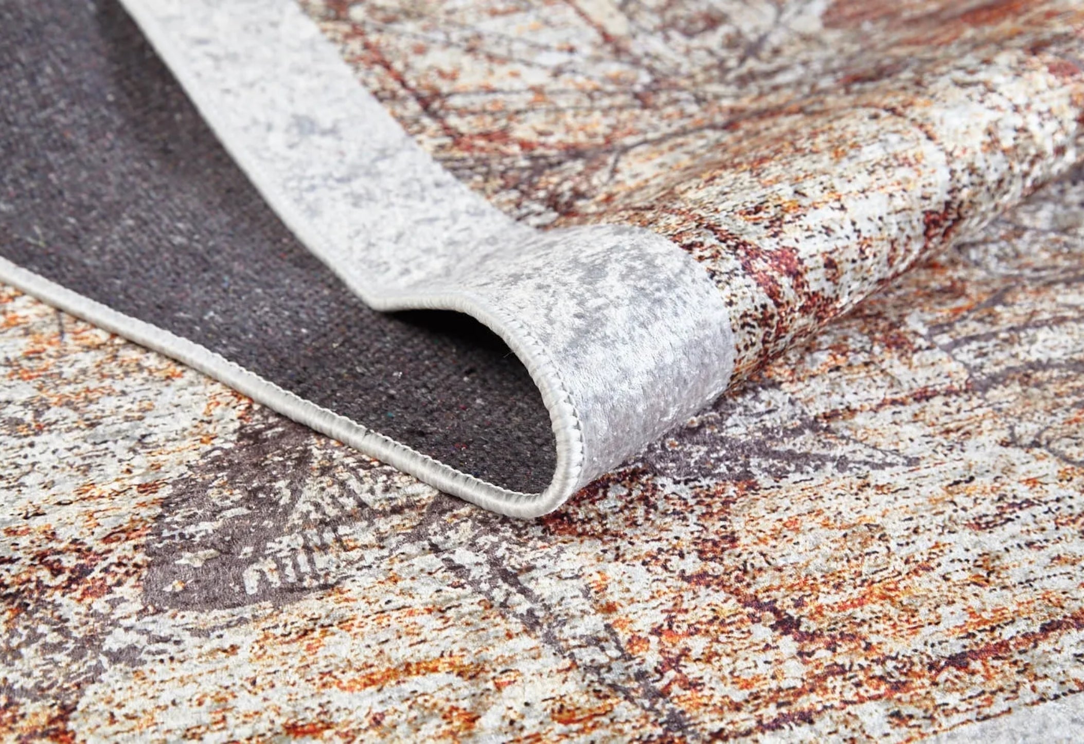 Digital Print Area Rug - Orange Stylish Home Rug | Antibacterial, Non Slip Carpet