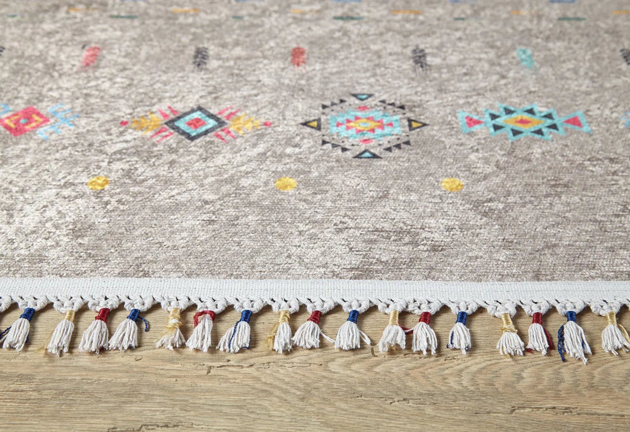 Modern Digital Area Rug - Brown Non Slip Antibacterial Washable Carpet