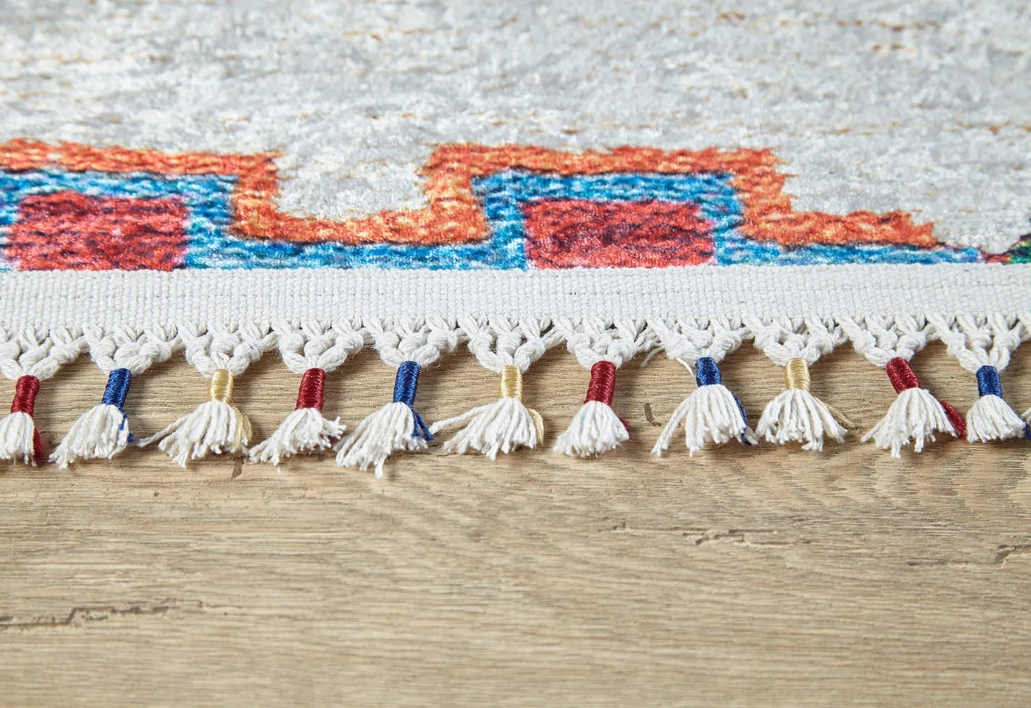 Modern Area Rug – Cream Digital Print Carpet, Antibacterial Non Slip Floor Covering