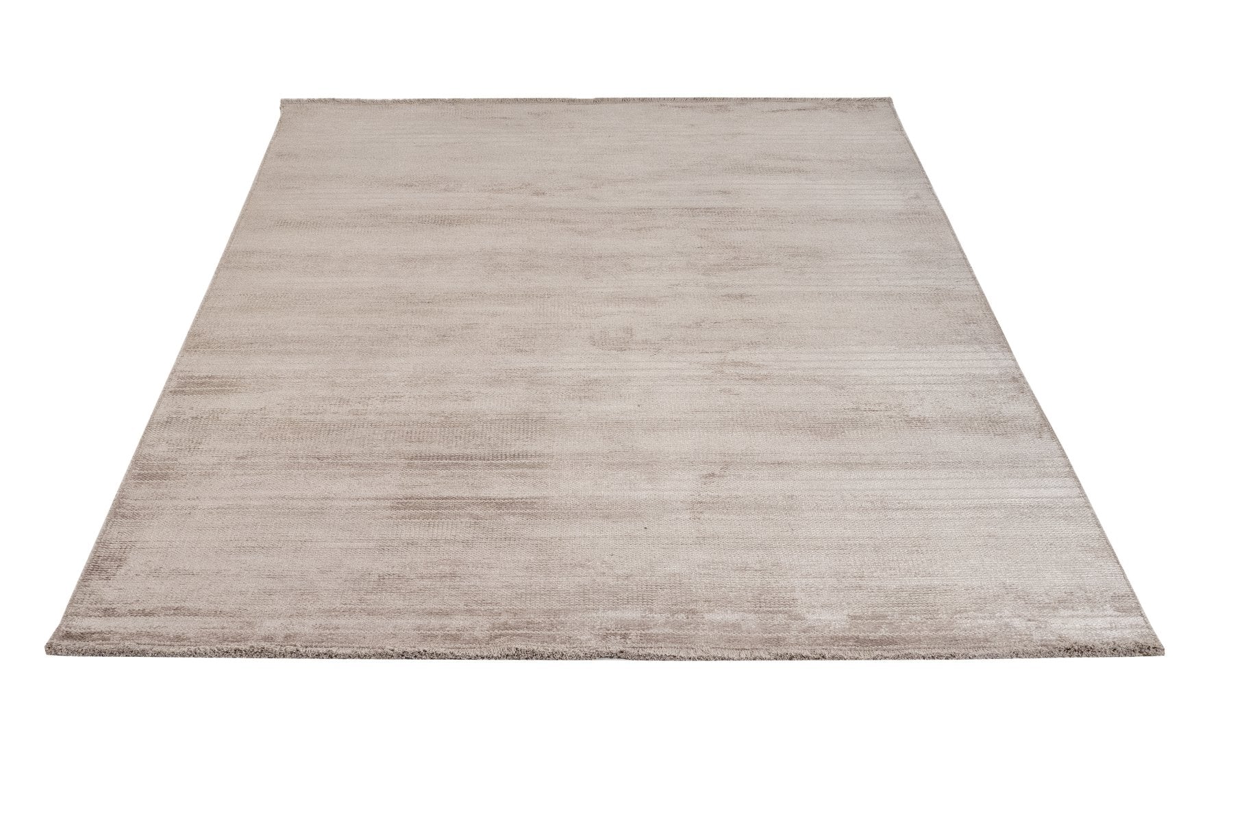 Modern Viscose Area Rug - Machine Made Stylish Home Rug with Fringed Edge