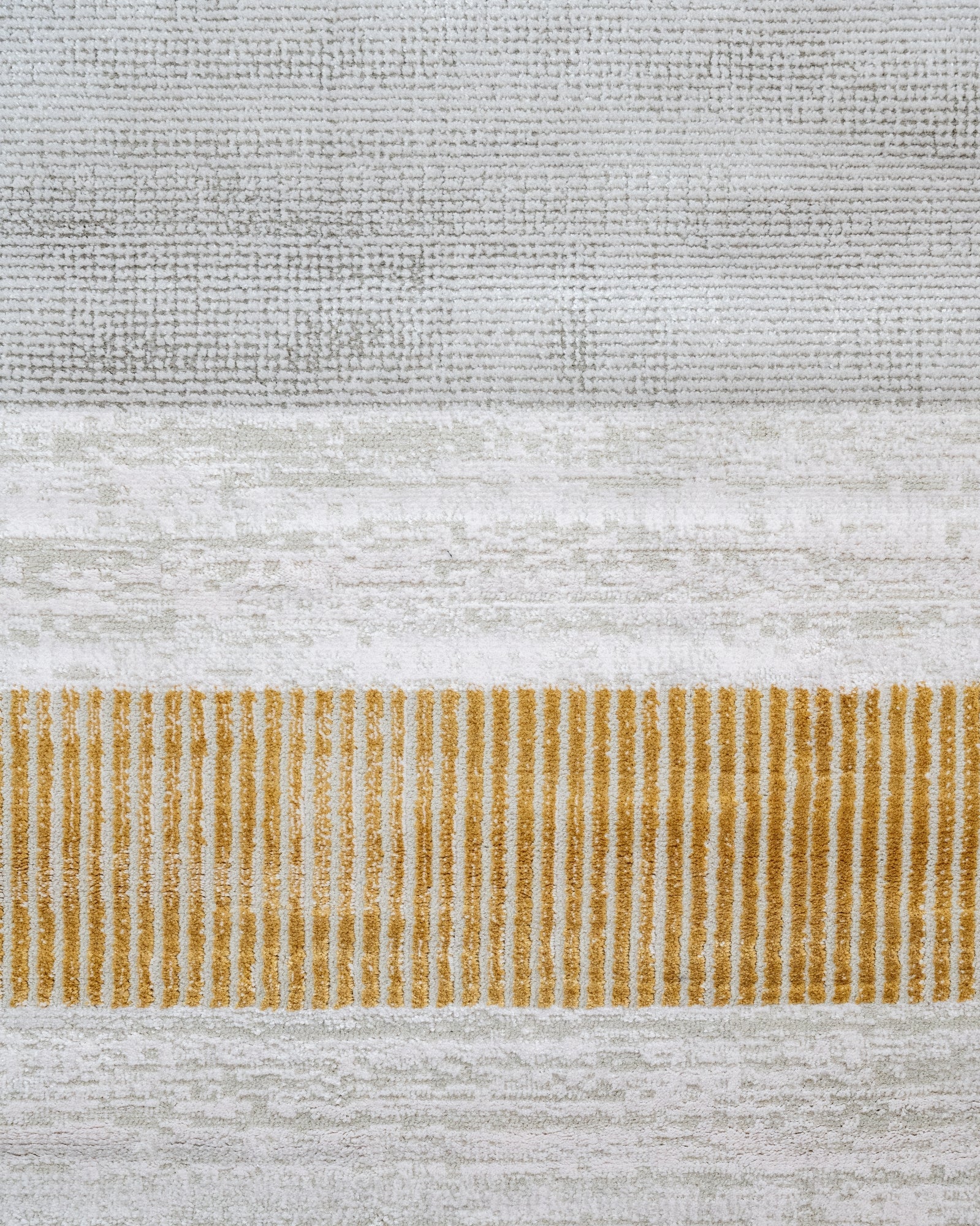 Viscose Area Rug - Machine Made Grey Frame Carpet with Fringed Edges for Living Room
