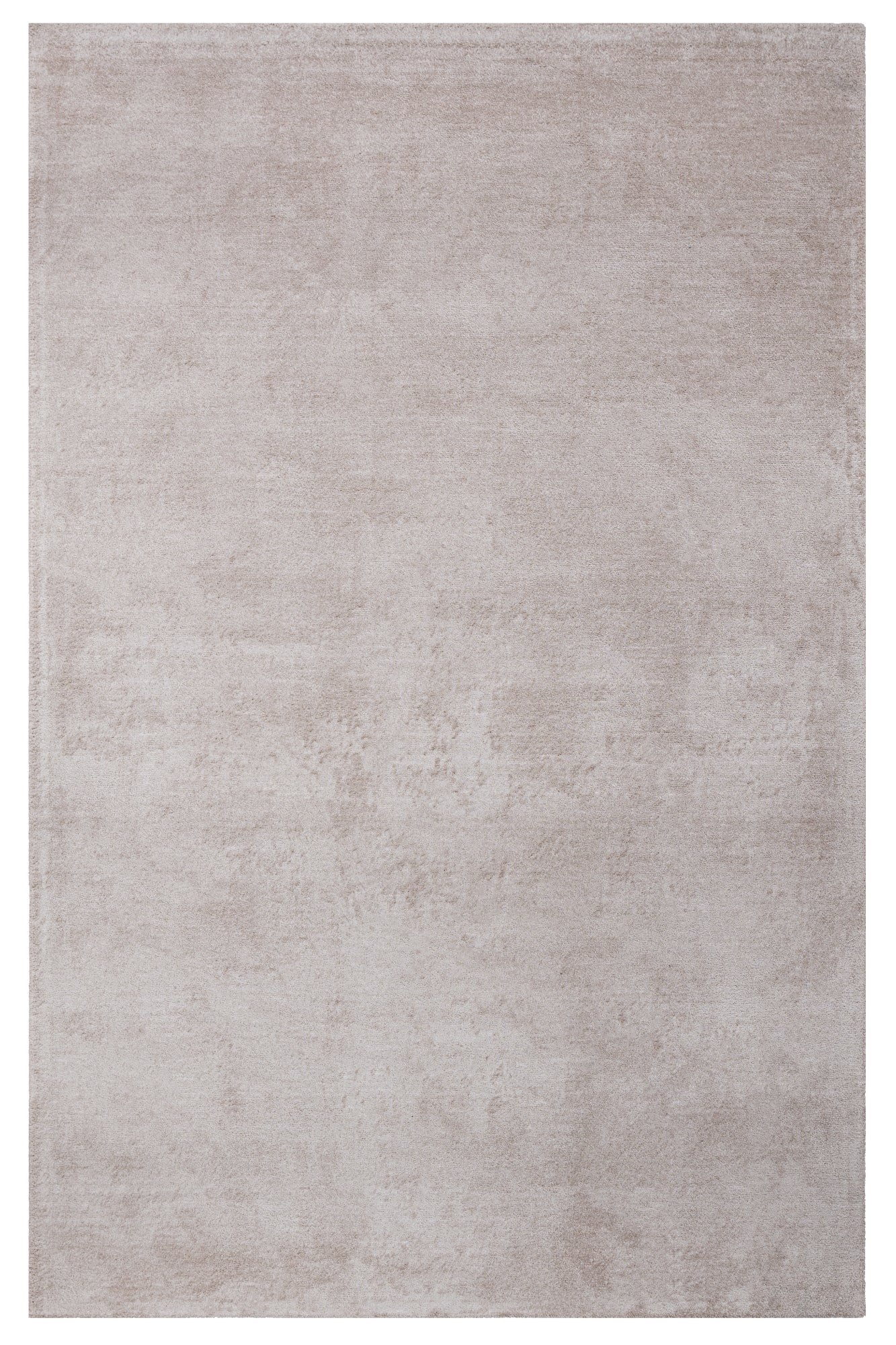 Natural Viscose Rug - 3S Cream Modern Machine Made Axminster Technique Carpet